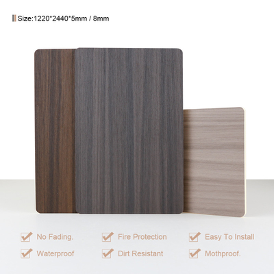 คุณภาพ แผ่นผนังใยไผ่ไร้กลิ่น Wood Veneer Sheets 1220*2440mm โรงงาน