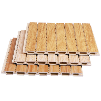 คุณภาพ ไม้พลาสติกคอมโพสิต WPC Sound Proofing Panels งอได้ โรงงาน